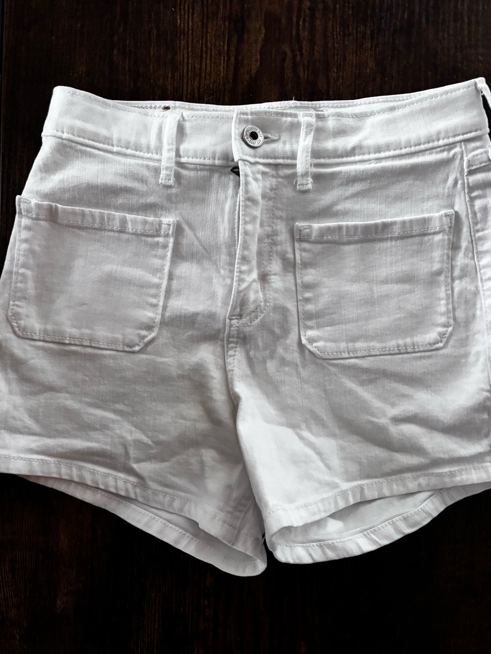 abercrombie kids White Front-Pocket Denim Shorts
